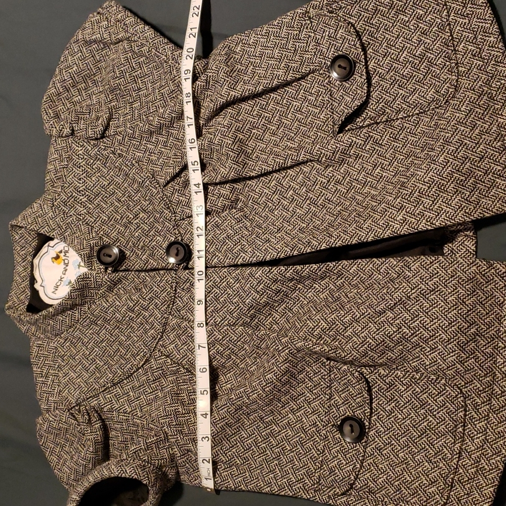 Nick and Mo Anthropologie Puff Sleeve Wool Jacket, sz Medium
